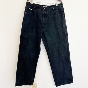 Brooklyn Xpress Baggy Jeans Mens Size 38x31 Black Hip Hop Denim Skater Wide Leg